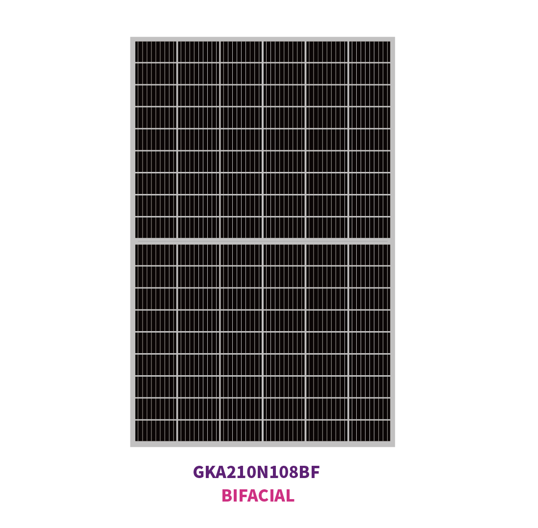 210mm N-TYPE mono 108 meias células solares 580W