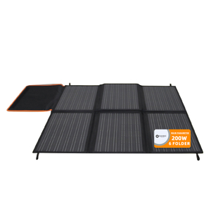 Saco de módulo de painéis solares fotovoltaicos portáteis de 6 pastas 200W para viagens de acampamento