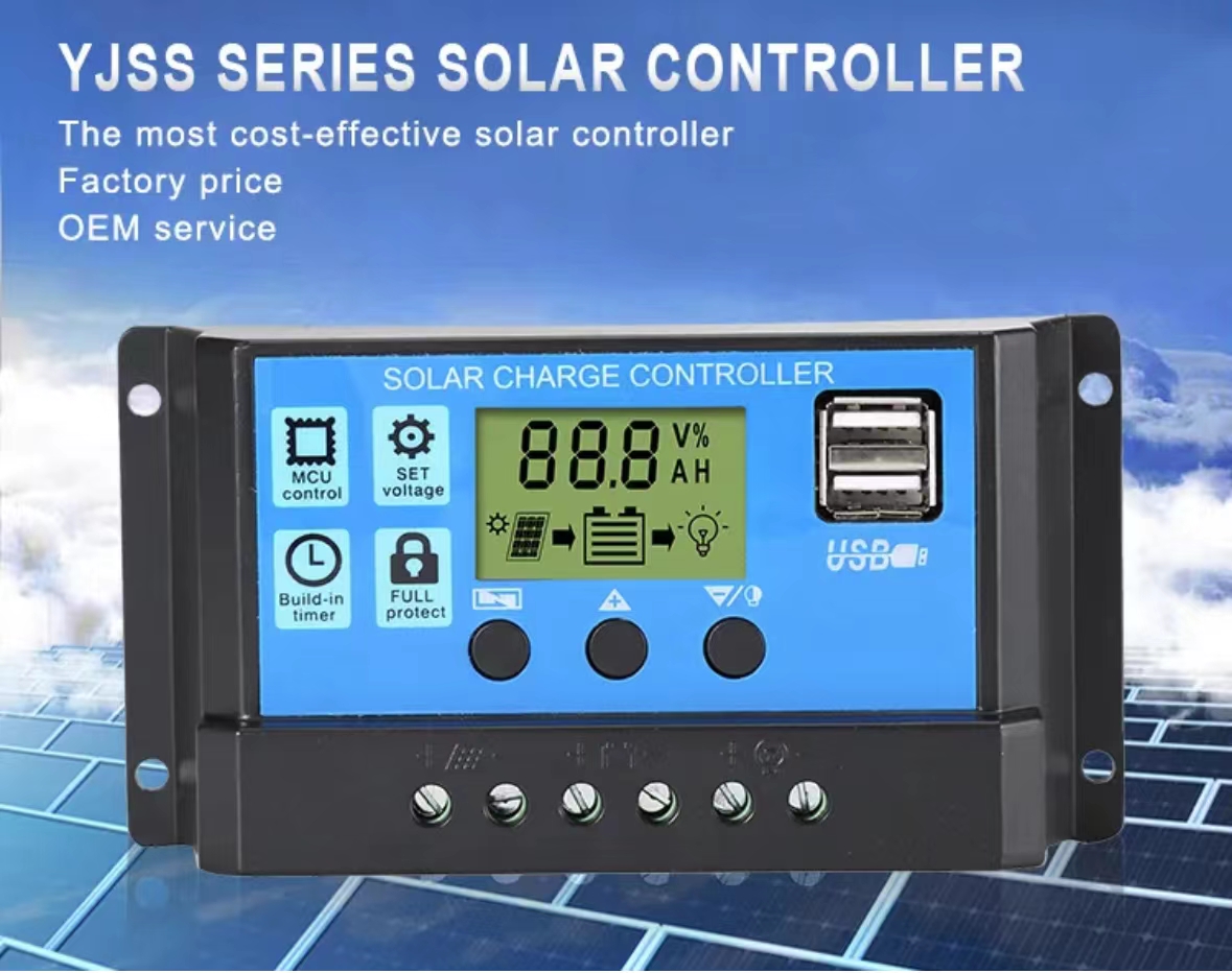 Preço de fábrica OEM controlador de carga solar 12V 24V controlador solar 10a 20a 30a 40a 50a 60a pwm controlador de carregador solar
