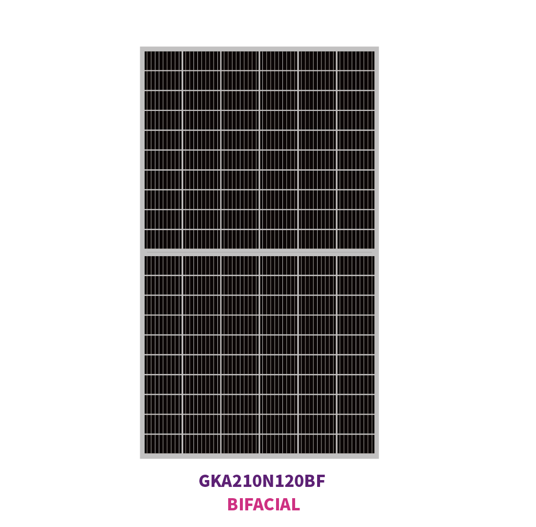 210mm N-TYPE mono 120 meias células solares 645W