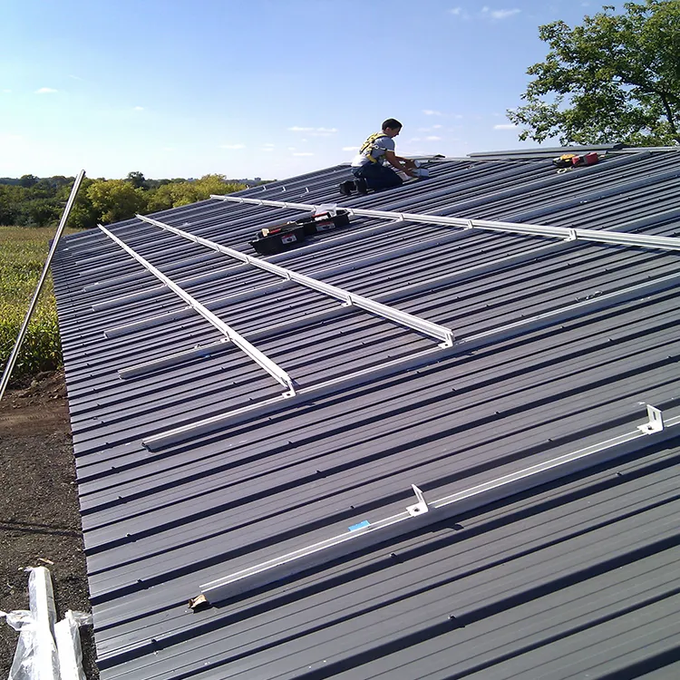 Suporte de montagem de design gratuito, sistema de energia, uso de painel solar, telhado inclinado 